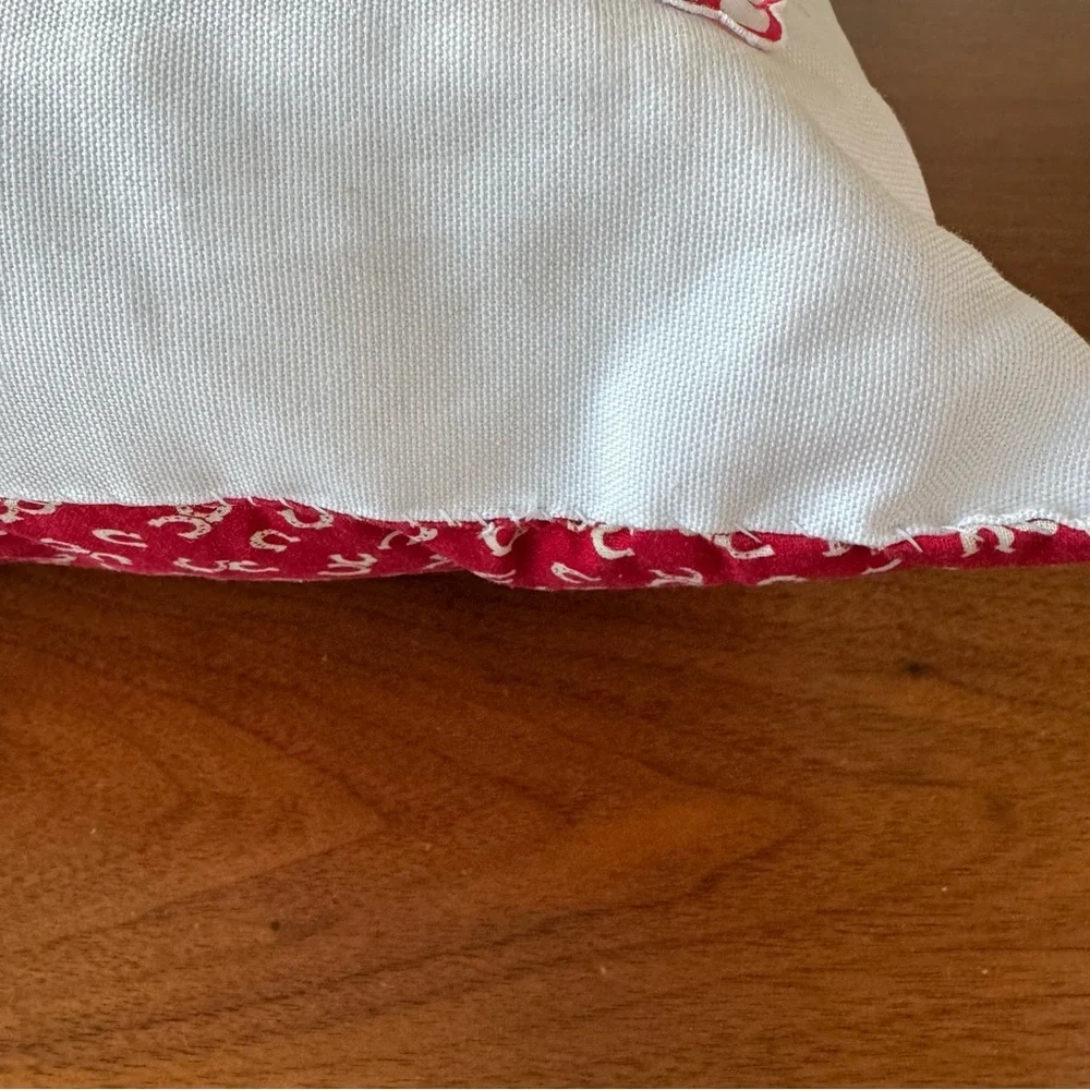 Vintage North Dakota Handkerchief Pillow Shabby Chic Retro Country Cabin Decor - Picture 4 of 6